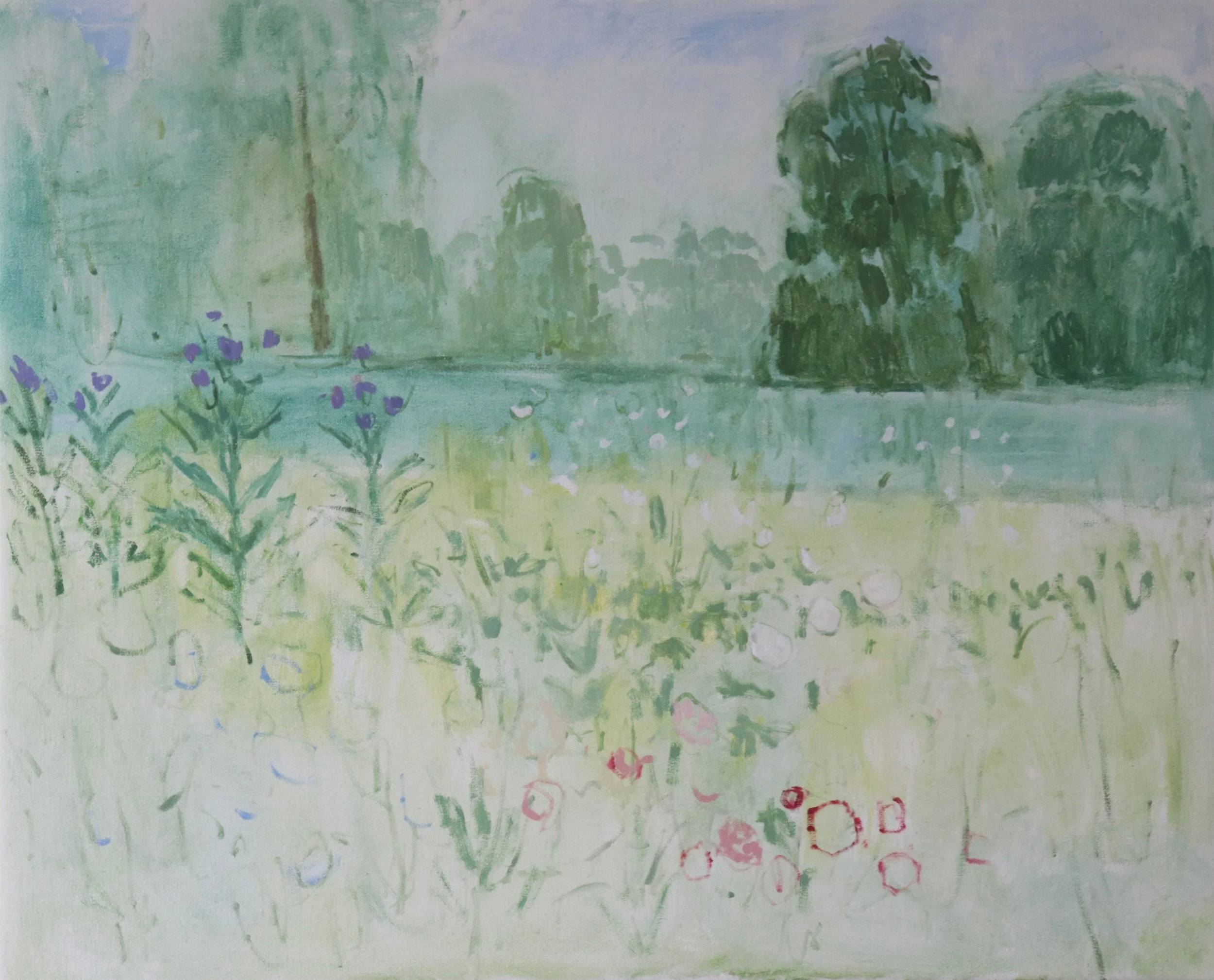Summer view landscape oil painting English countryside Jessica BIggs.jpg