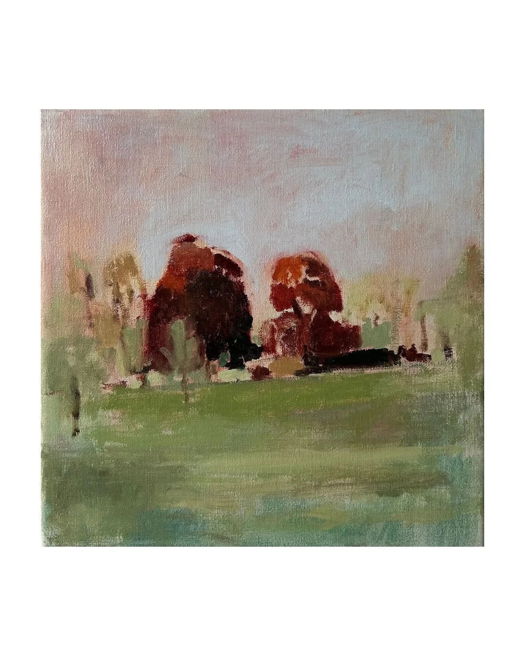 Autumn, Hyde Park, oil on linen.