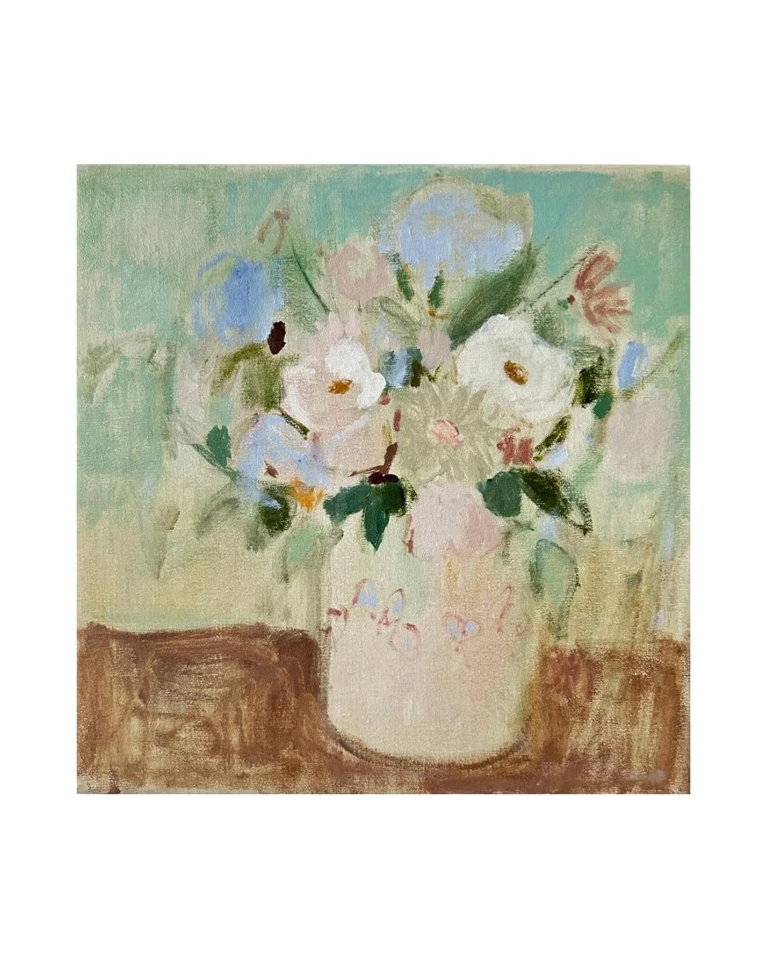 &lsquo;Small arrangement with white flowers&rsquo;
Oil on linen
12x12&rdquo;

#fineart #oilpainting #painting #flowerpainting #whiteflowers