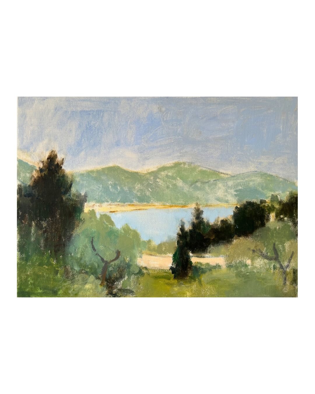 Sea and mountains, Albania
Oil on linen
12x16&rdquo;
&pound;240