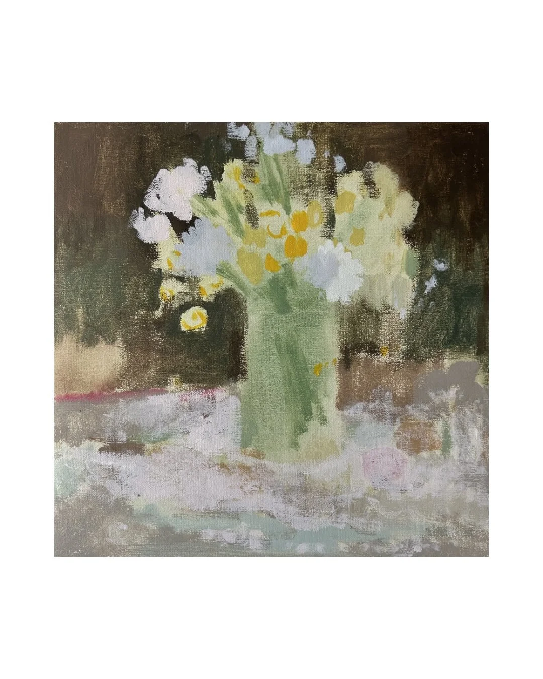 &lsquo;Bouquet in the garden&rsquo;
Oil on linen
10x10&rdquo;
Link in story