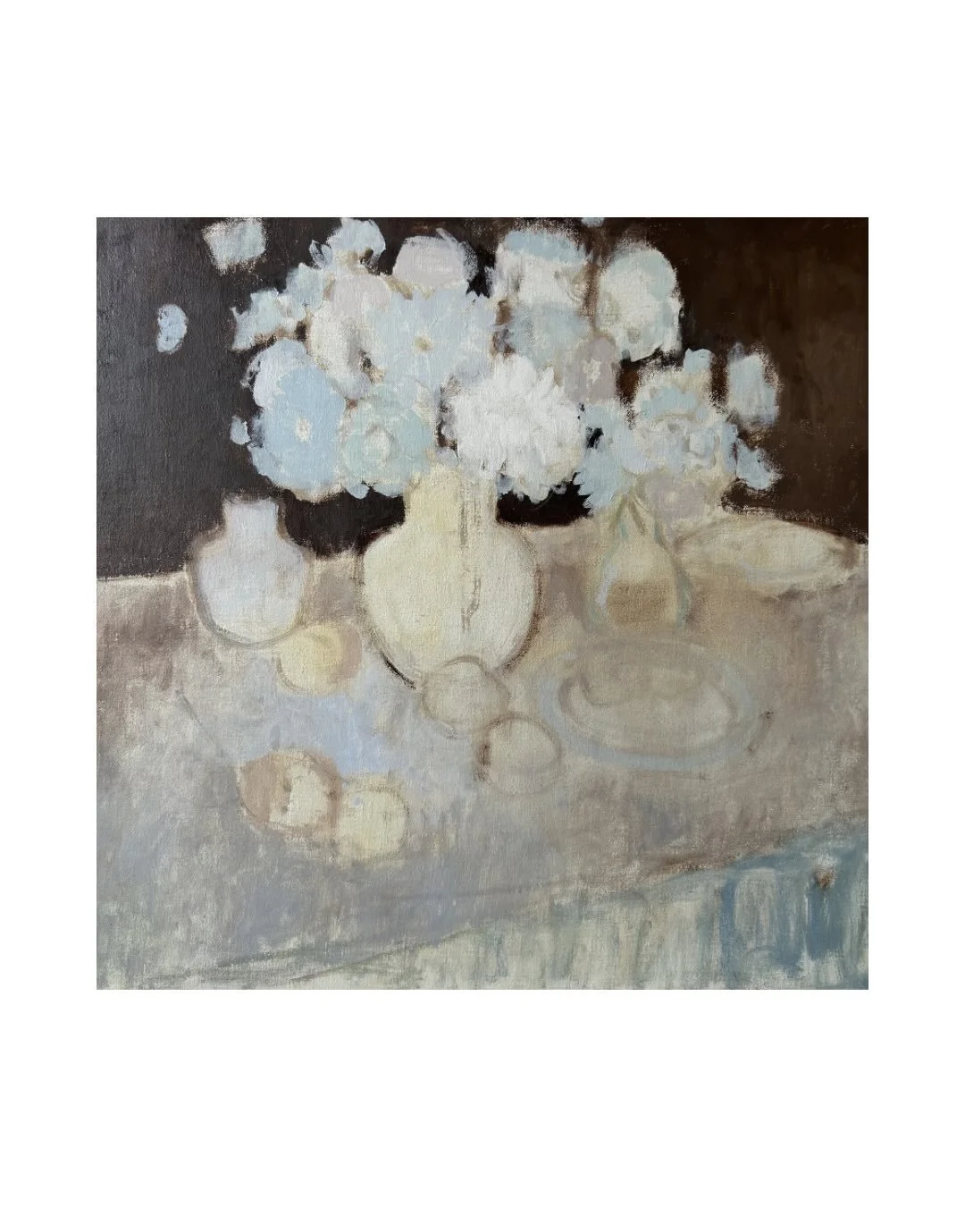 &lsquo;White Dahlia, &lsquo;My Love&rsquo;
Oil on linen
18x18&rdquo;