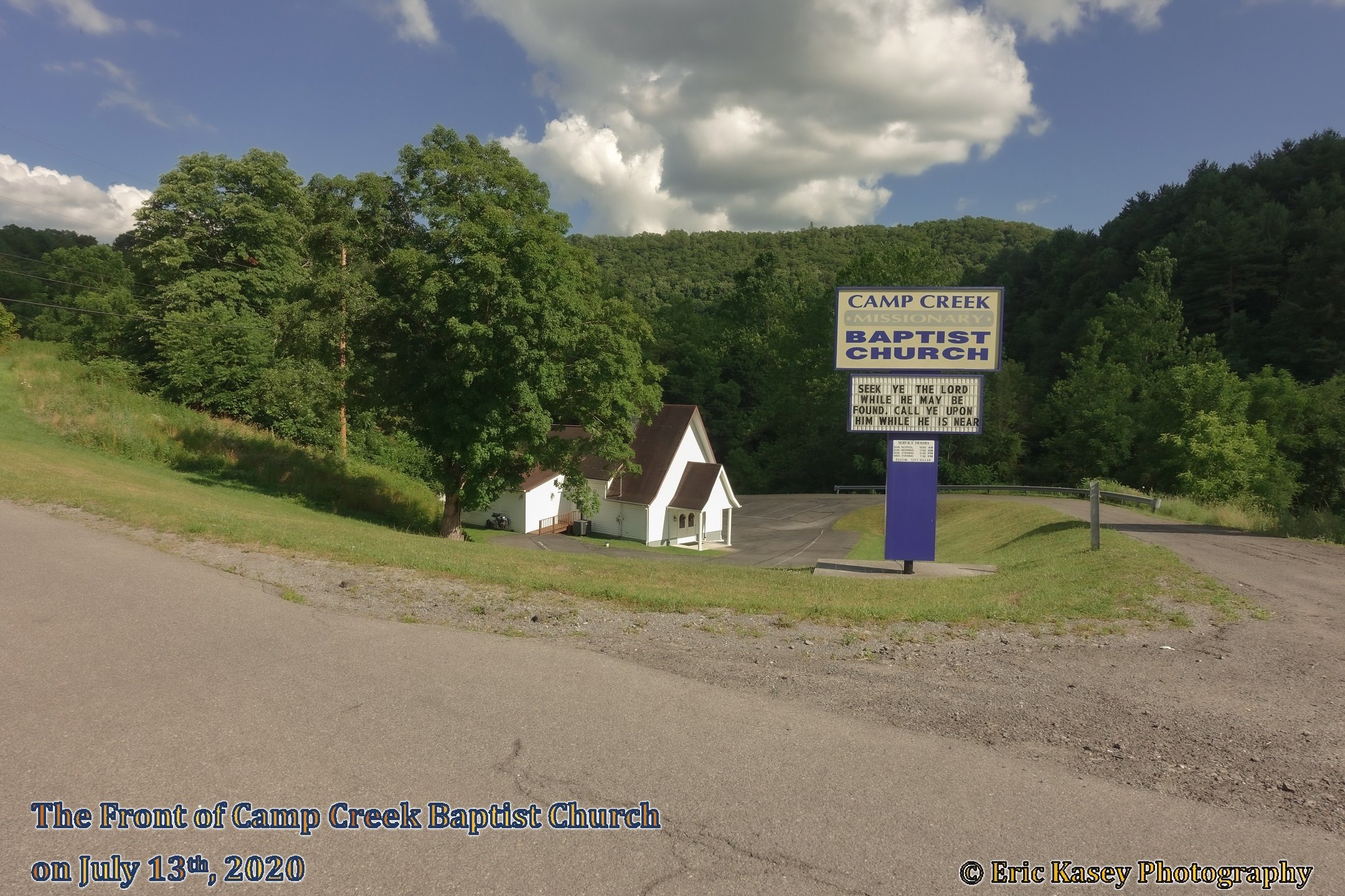 15 - The Front of Camp Creek Baptist Church on July 13th, 2020.JPG