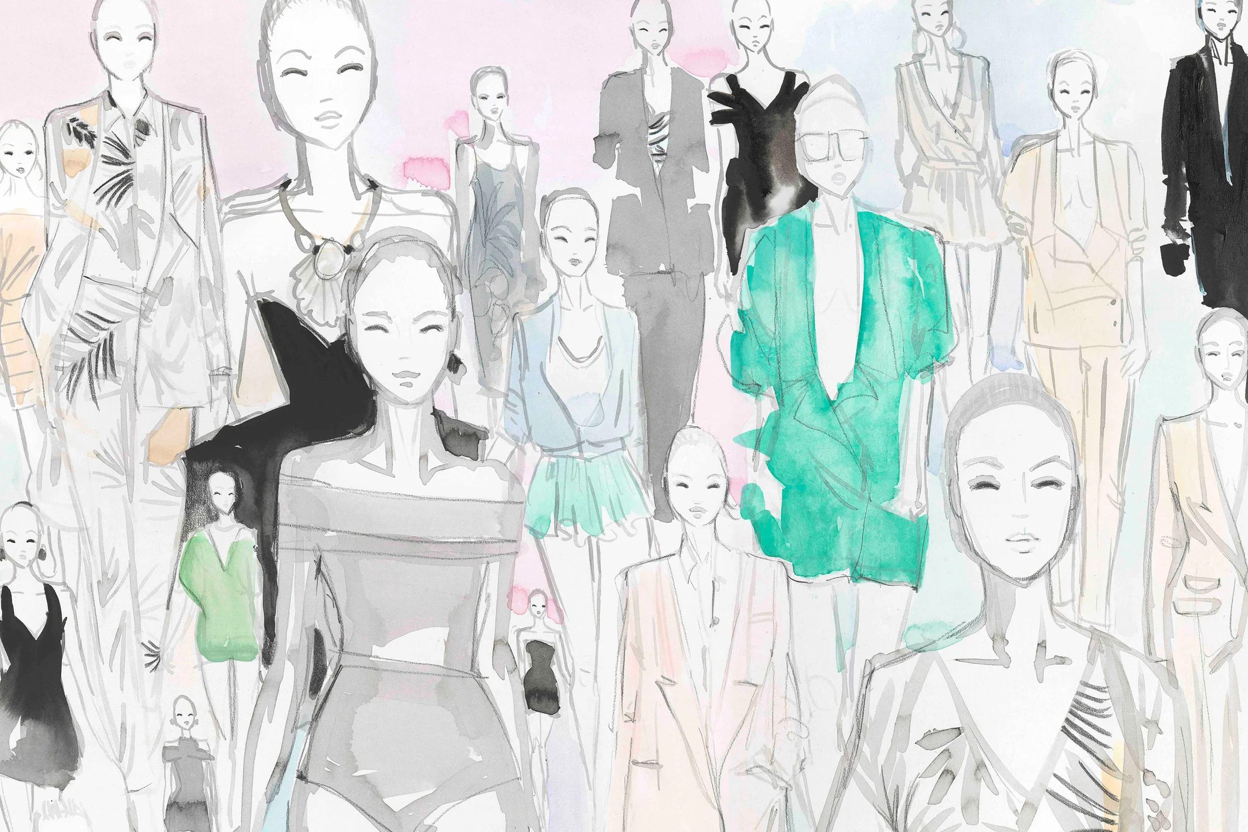 Section of Stella McCartney SS09 catwalk painting