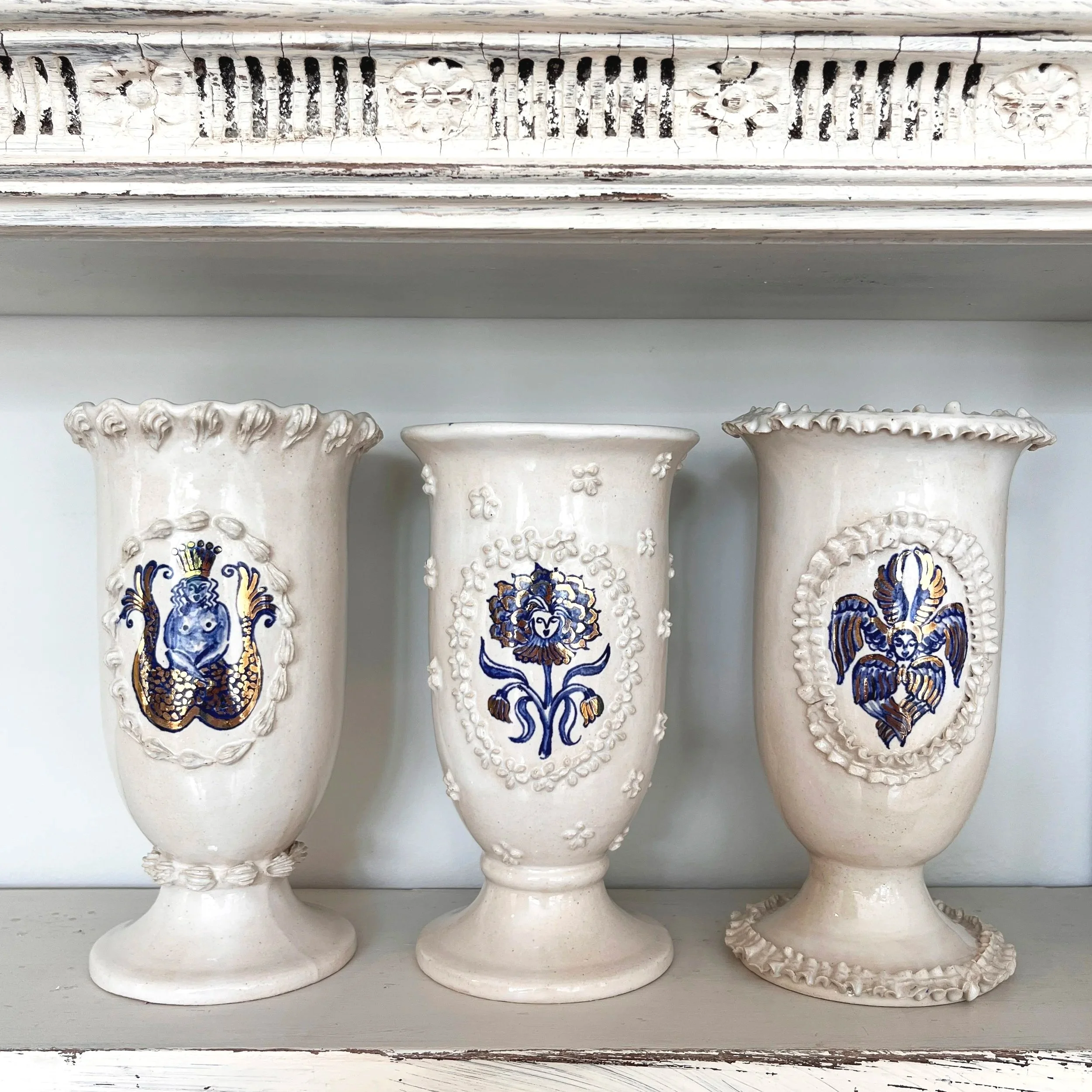 Piped Bell Vase