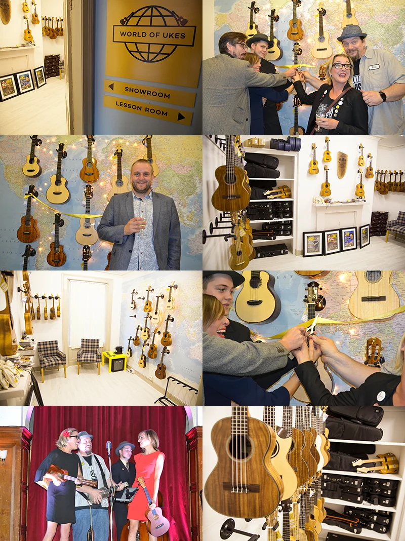 A selection of pictures from the World of Ukes ukulele store launch party!