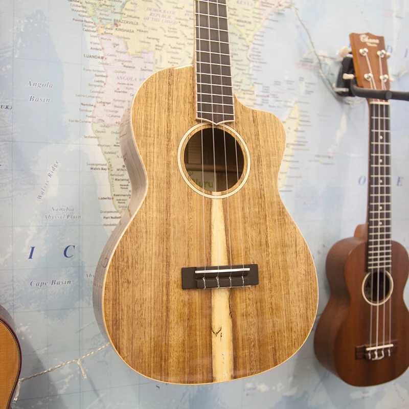 Uluru Hoa Hana All Solid Acacia Baritone Ukulele GCEA Tuning — World