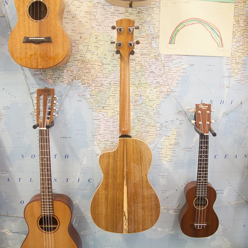 Uluru Hoa Hana All Solid Acacia Baritone Ukulele GCEA Tuning — World