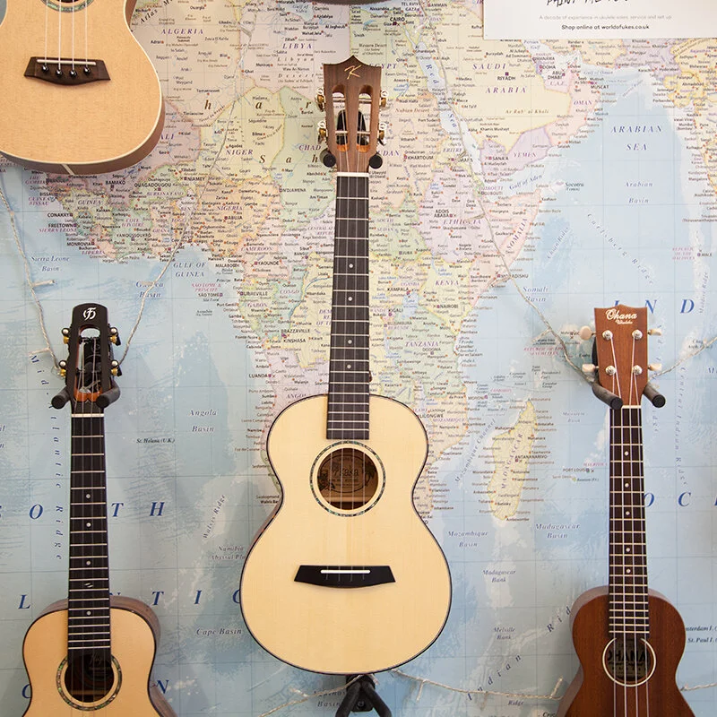 Kaka KUT-28D Solid Top Tenor Ukulele, by Enya