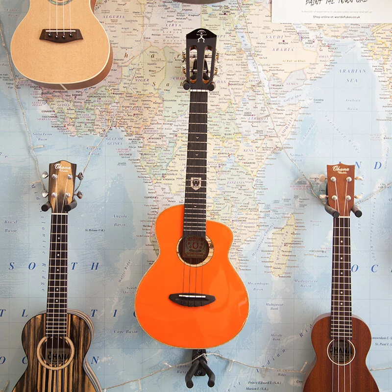 aNueNue UT Orange Lion All Solid Cedar and Koa Tenor Ukulele