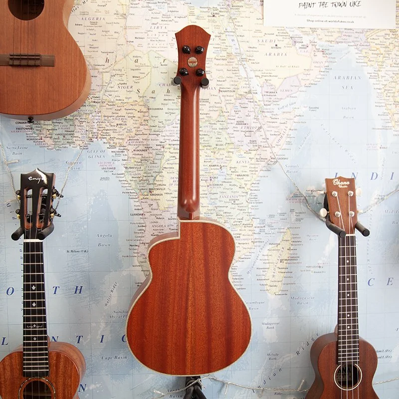 aNueNue UT-110 Green Bird All Solid Mahogany Tenor Ukulele — World 