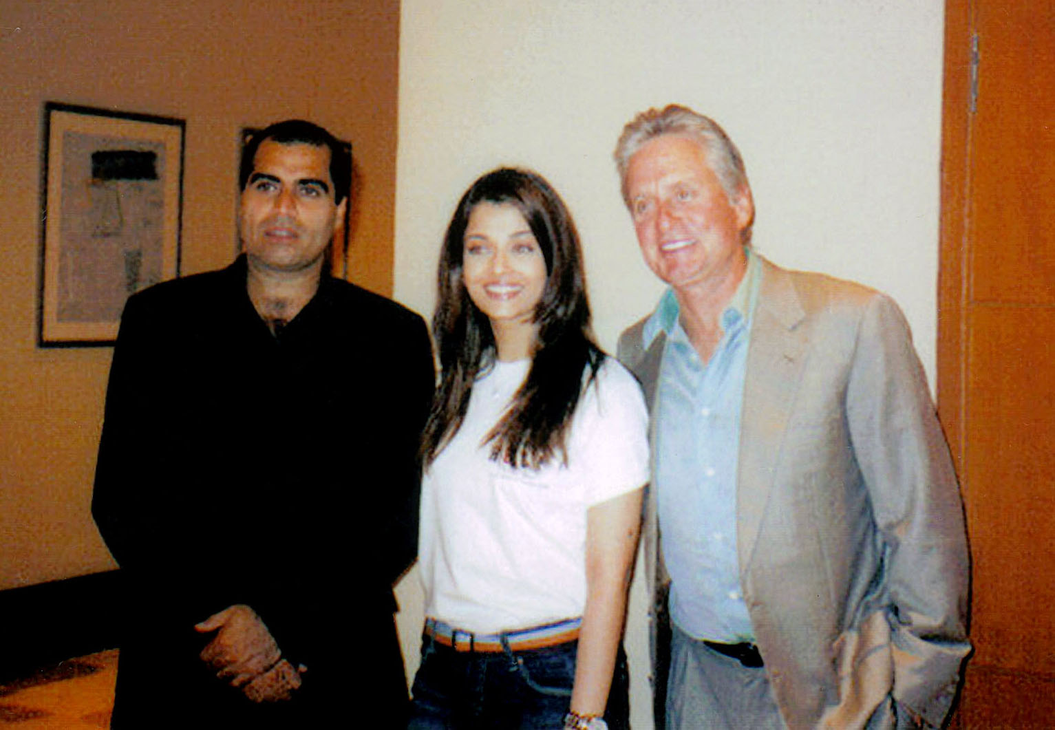 with Aishwarya Rai and Michael Douglas