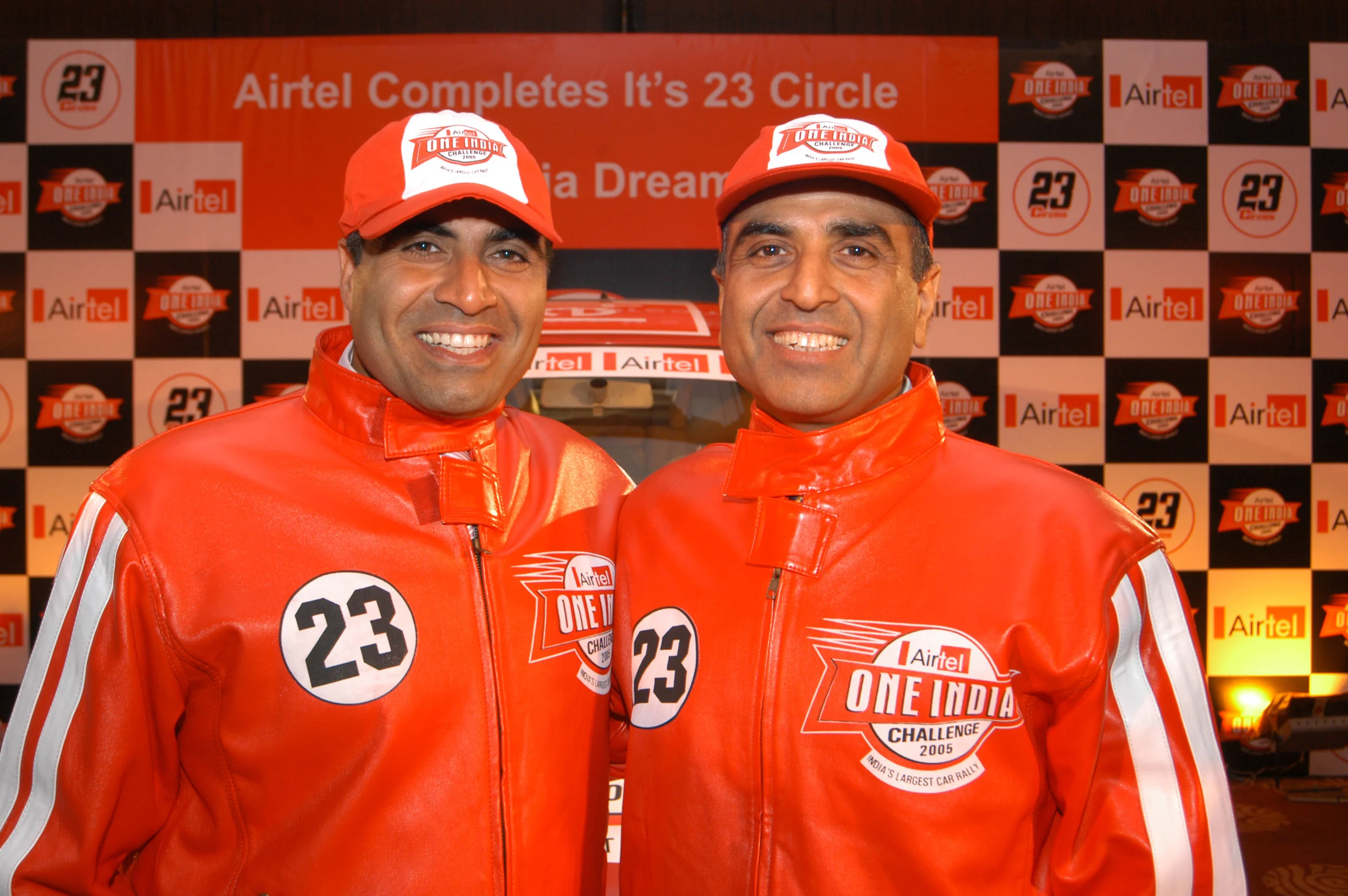 Shailendra Singh and Sunil Mittal, founder of Bharti Airtel, at a Percept event