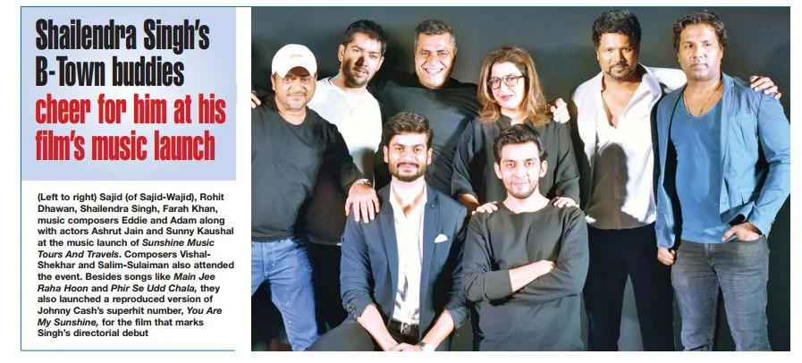 Farah Khan supports Shailendra Singh at music launch