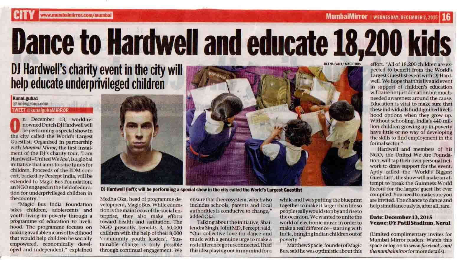Dance to Hardwell and educate 18,200 kids