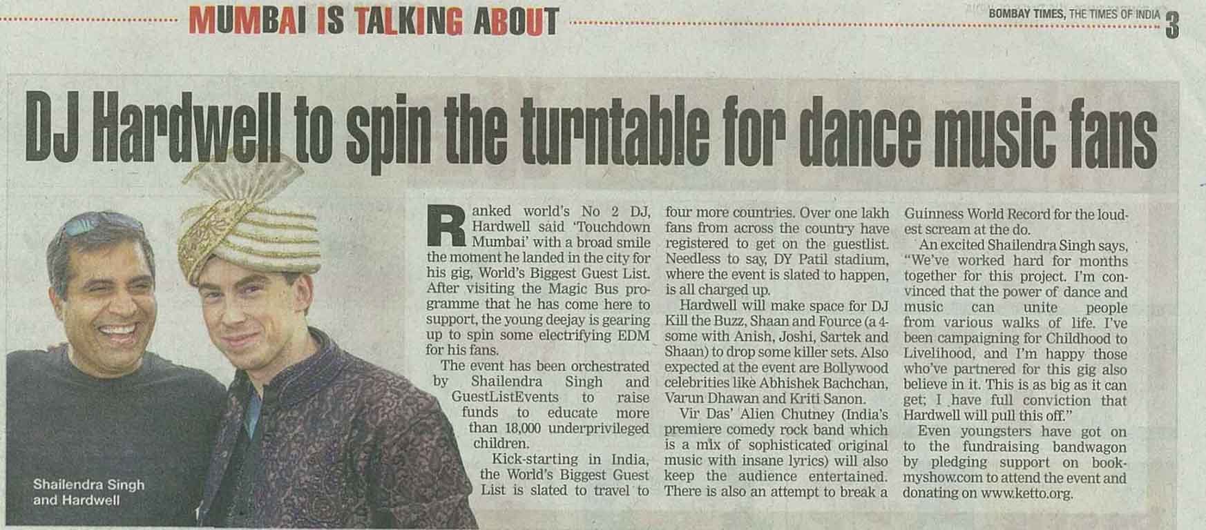 An excited Shailendra Singh says, "I'm convinced that the power of dance music can unite the world."