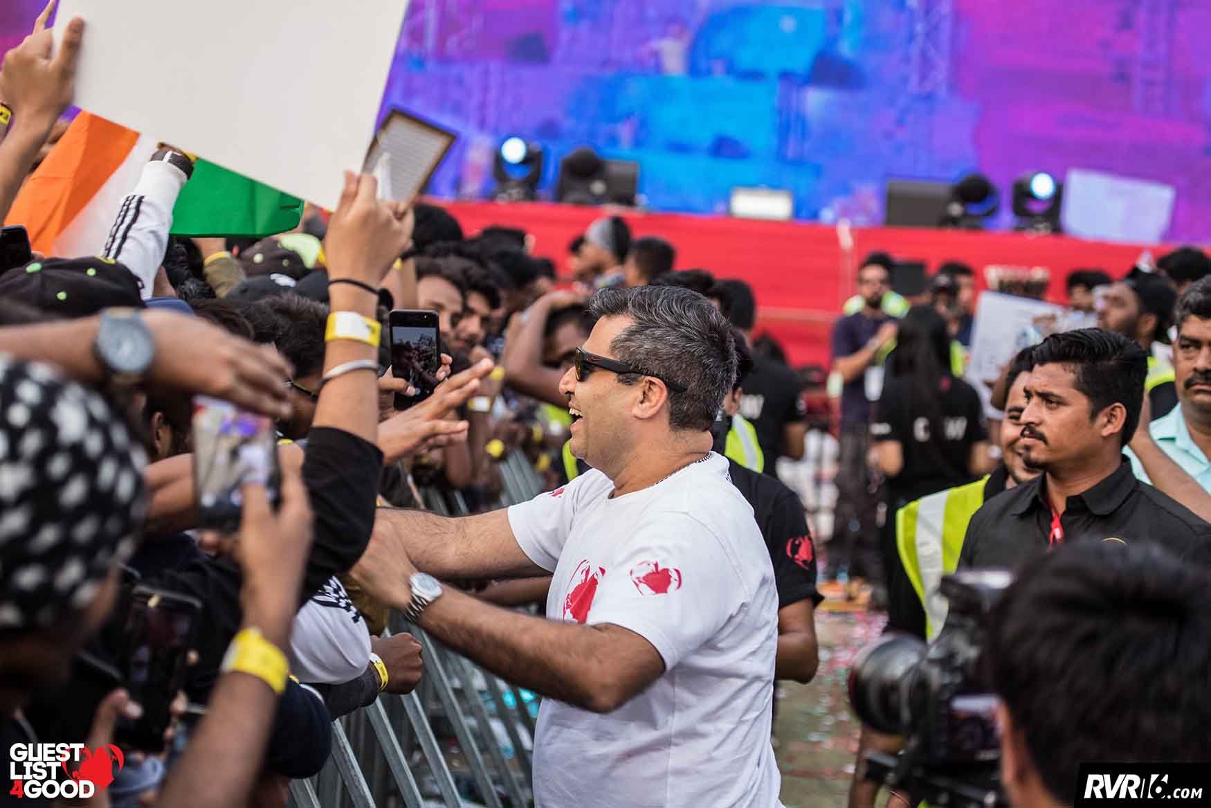 Shailendra Singh interacts with the crowd
