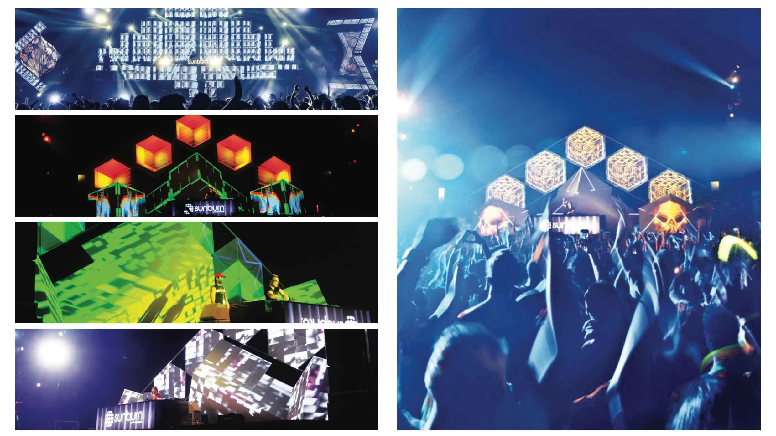 Cubezoid main stage at Sunburn Goa 2011