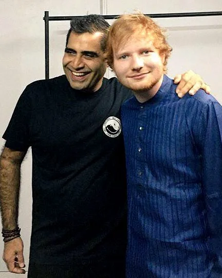 Ed Sheeran and Shailendra Singh at the launch of Fly Music Festival India 2015
