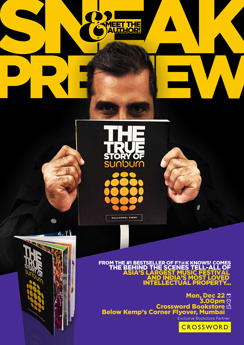 Press invite for The True Story of Sunburn book launch by Shailendra Singh Mumbai 2014