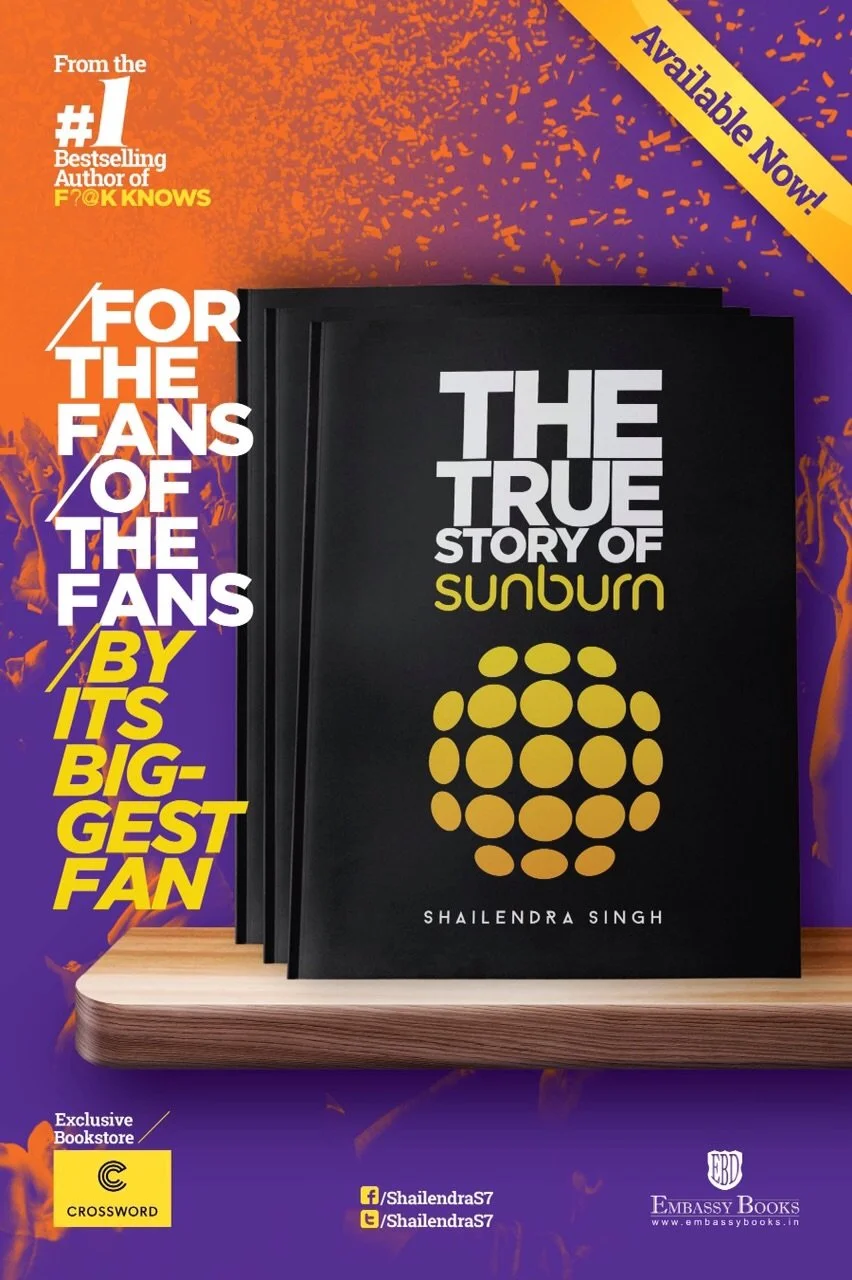 Shailendra Singh with The True Story of Sunburn book — founder of Sunburn Asia's largest music festival