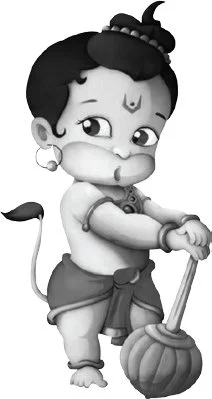 Hanuman (2005) film poster — India's first full-length commercial 2D animation film, produced by Shailendra Singh of Percept Pictures