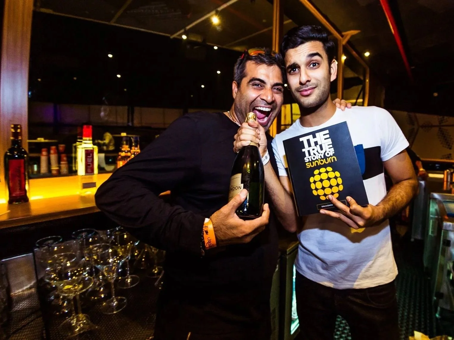 DJ Anish Sood celebrates the launch of The True Story of Sunburn with author Shailendra Singh