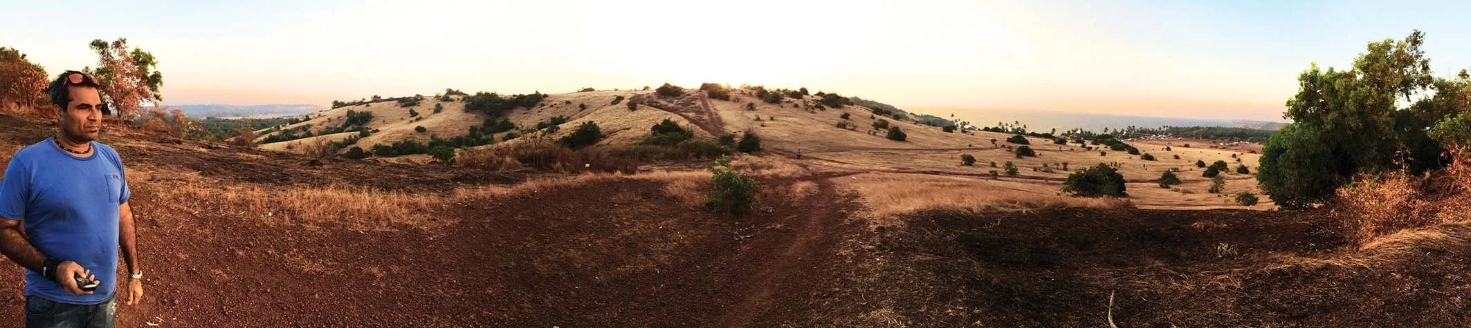 Shailendra Singh on the new land in Vagator, Goa