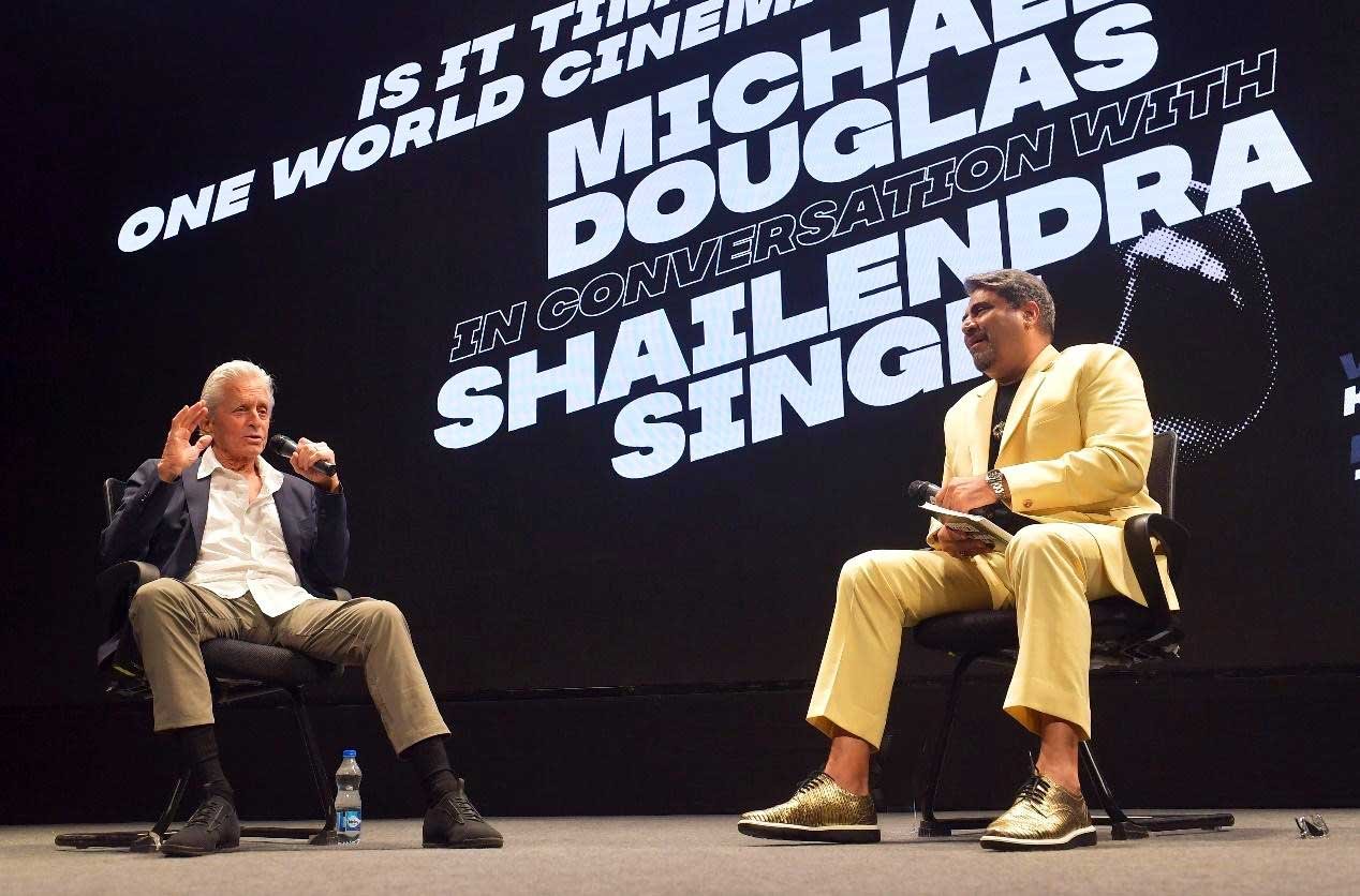 Michael Douglas in keynote conversation with Shailendra Singh at International Film Festival India, Goa 2023