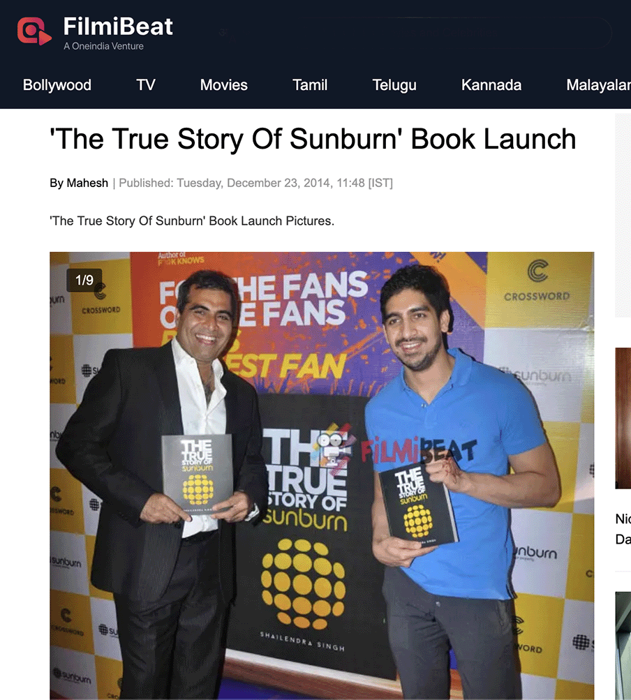 Filmmaker Ayan Mukherjee launches The True Story of Sunburn with Shailendra Singh at Crossword Bookstore Mumbai 2014