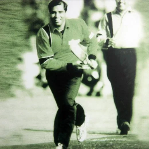 Shailendra Singh playing cricket — he dreamed of playing for India before joining Percept Ltd