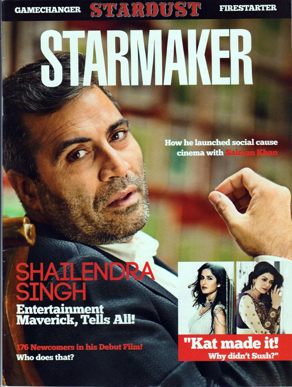 Shailendra Singh on the cover of Stardust Magazine — The StarMaker, October 2015