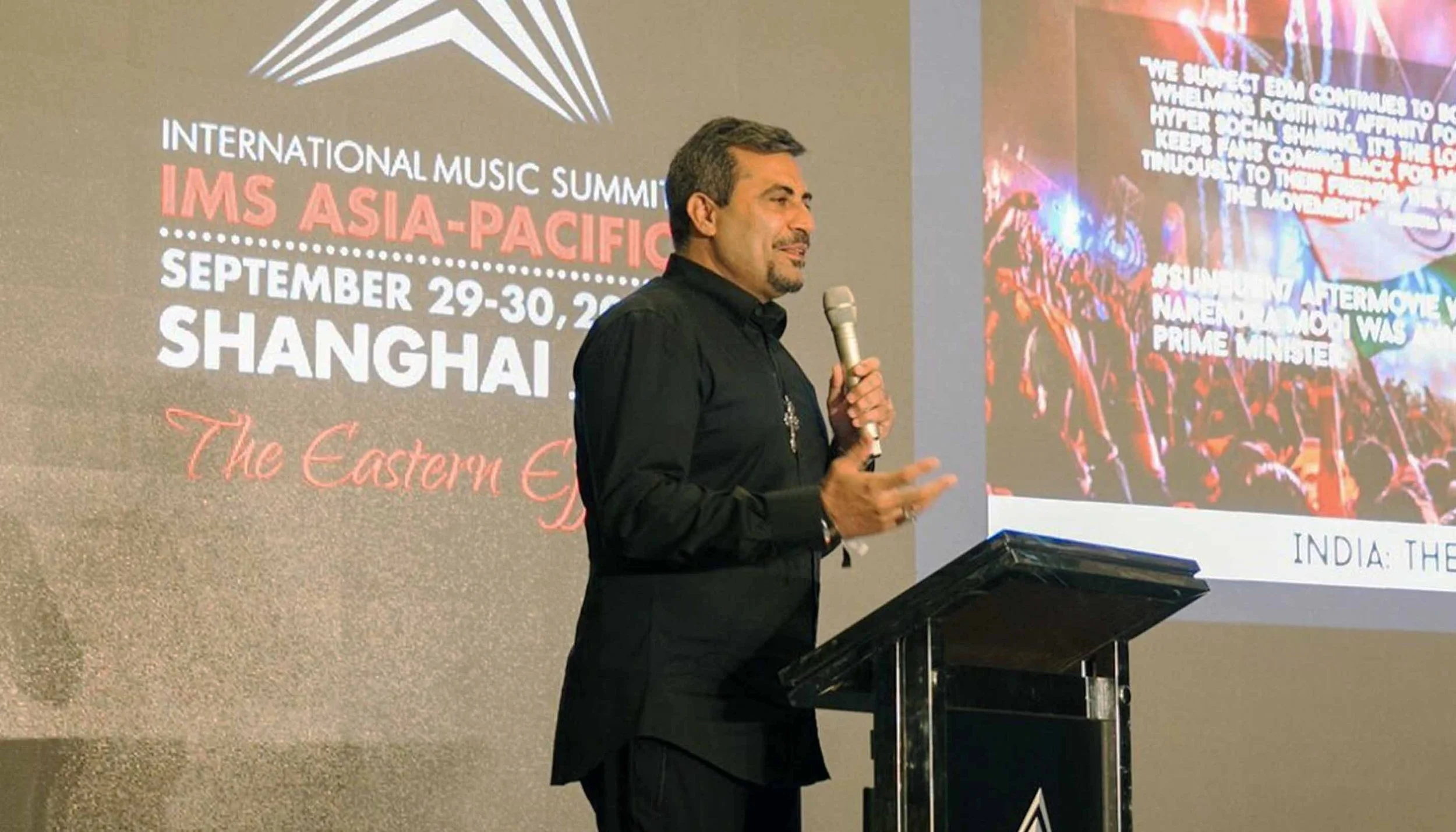 Shailendra Singh delivering his keynote address at IMS Asia Shanghai September 2016