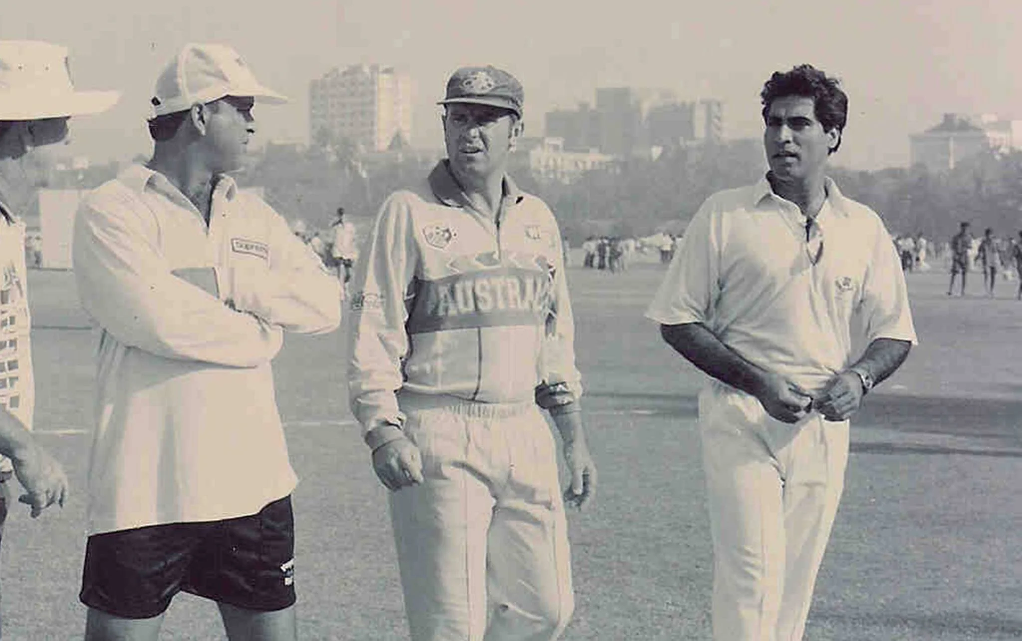 Australian cricket captain Mark Taylor and Shailendra Singh at Bombay Gymkhana