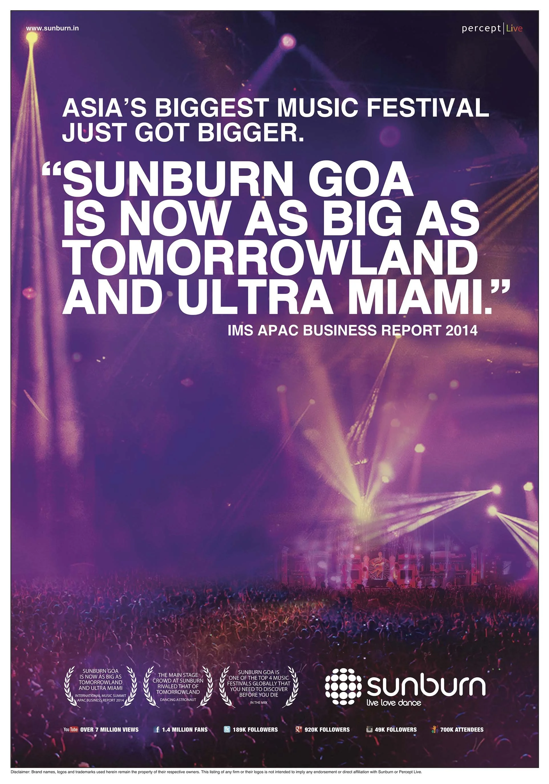 Sunburn Goa is not as big as Tomorroland and Ultra Miami, IMS APAC Business Report 2014