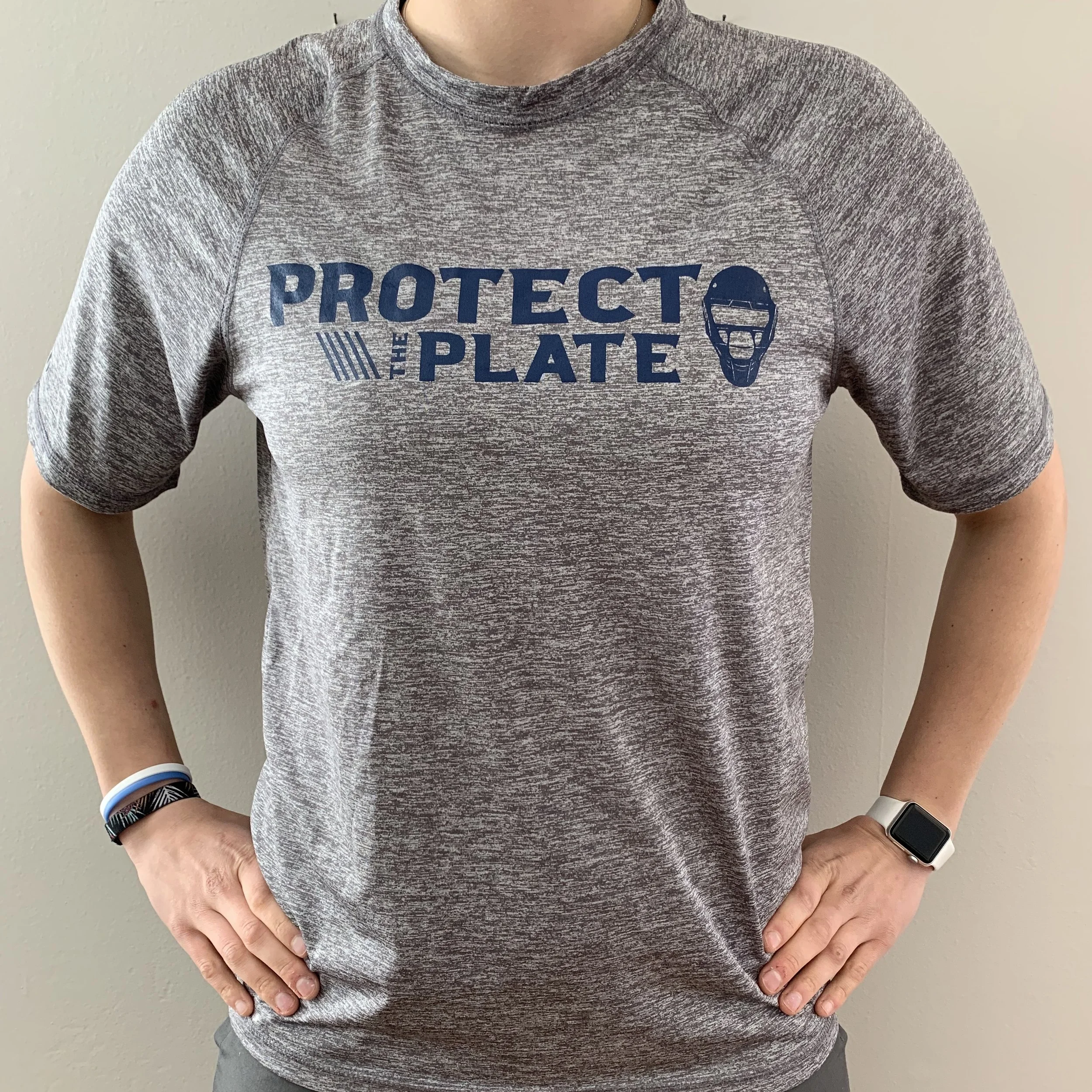 Wordmark Logo Dri-Fit T-Shirt – Grey $25
