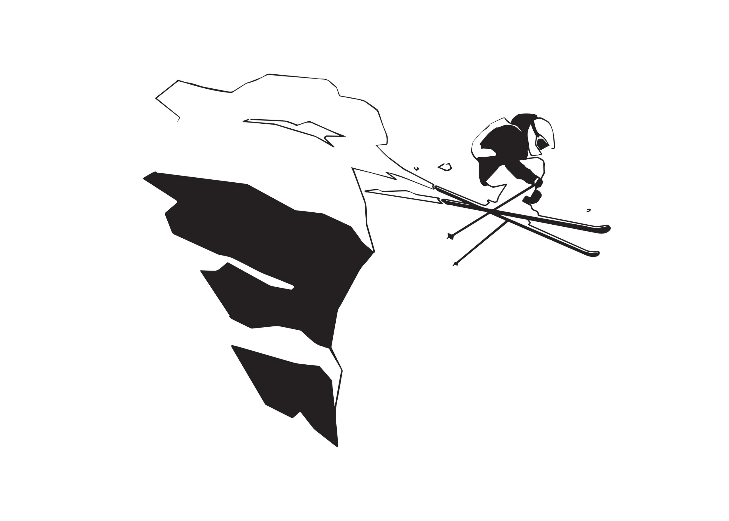 Skiing Graphic