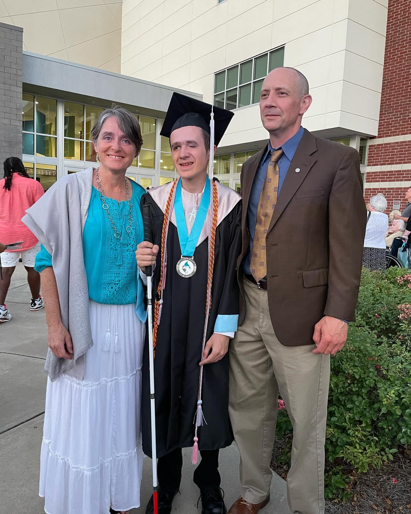 Graduated. #rmsotaco2024 Thank you Jakobi, for your kind words about Sean. I saw Sean be invisible at times and embraced by his peers at other times. Sean believes in the friendships he made at Rainey, and he loves and admires his classmates and can&