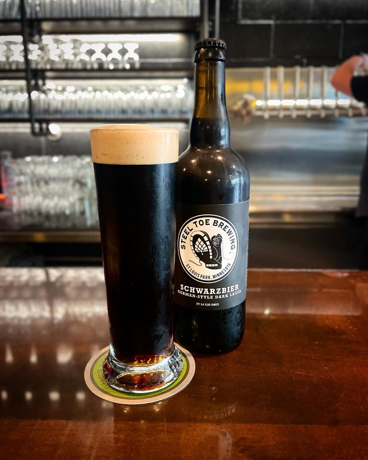 ⚫️🍺 A dark beer favorite returns!Schwarzbier German-Style Dark Lager is back today!🍻🥾

Black in color with an aroma of roasted cacao and floral hops. With flavors of dark chocolate, mild coffee, it ends with a dry crisp finish. Very mild bitternes