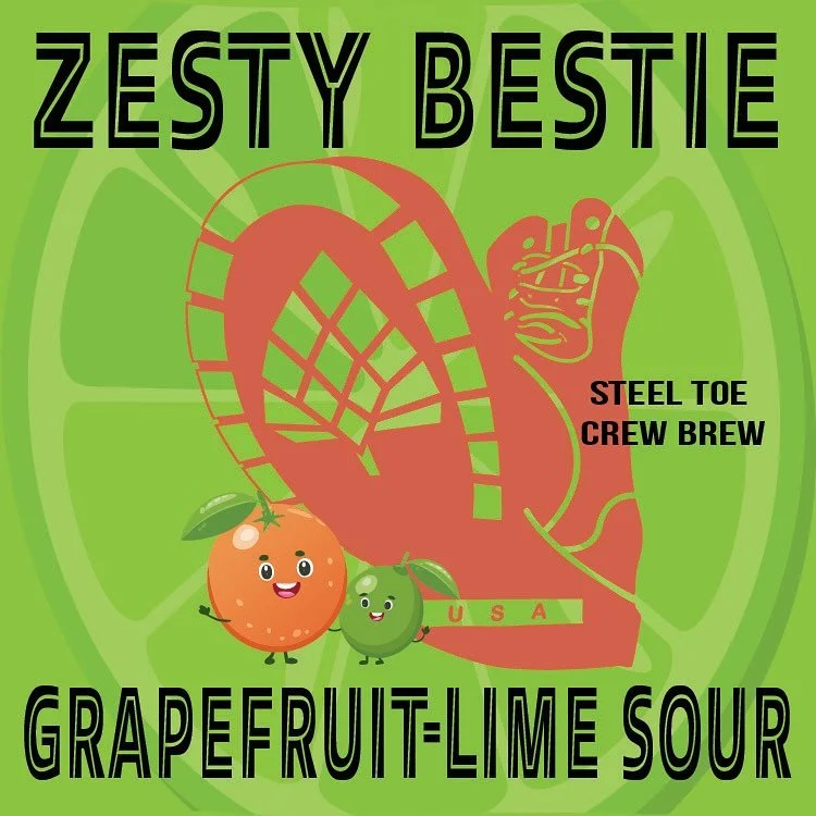 🍻🍋&zwj;🟩 Zesty Bestie Grapefruit Lime Sour Release! 🍋&zwj;🟩🍻

In our 7th installement of our Crew Brew Series, we consulted with our amazing bartender Holly! A zesty blend of citrus flavors to create a sour that is tart and refreshing! 5.5% ABV