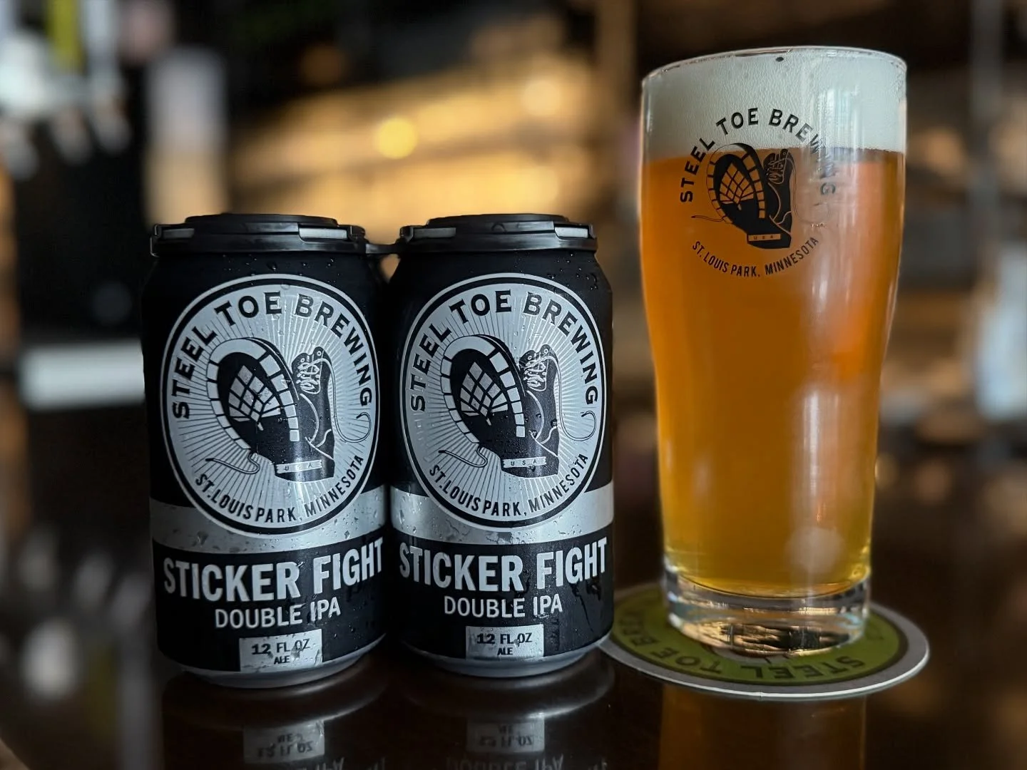 Sticker Fight Double IPA is back! 

Sticker Fight is the big tropical fruity, juicy fruit, mango laden friend, you&rsquo;ve always desired. The body is crisp, with just enough sweetness to counter the onslaught  of aromatic and flavorful hops. Suprem