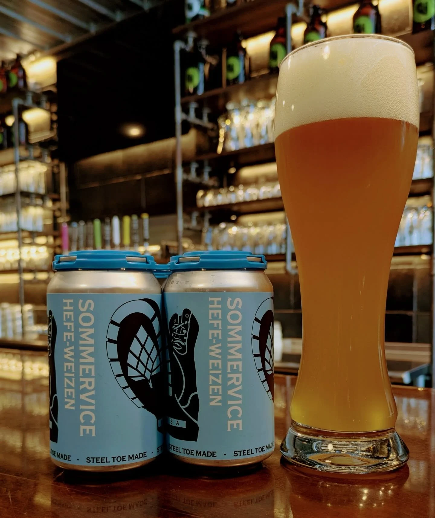 🌾🍺 Sommervice Hefeweizen is back! 🍺🌾

A yearly favorite is back! 🌾 A true-to-style Bavarian Hefeweizen, brewed to be perfectly refreshing for a hot summer day. Aromas of baked bread, from the malted wheat, are accompanied by banana, clove, &amp;