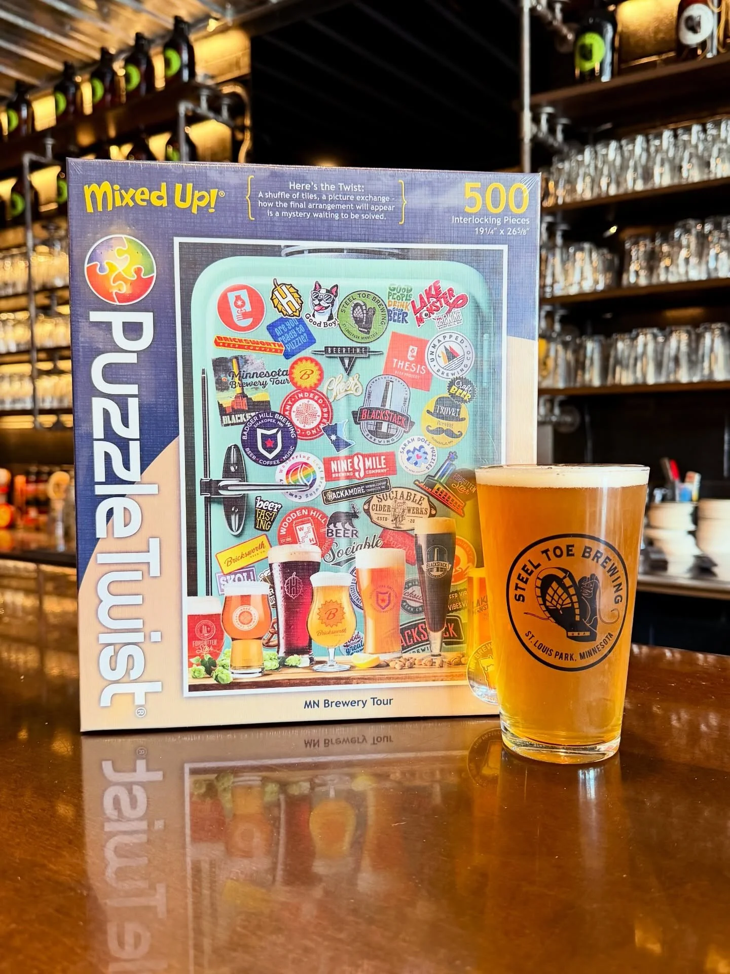 🧩🍻 Every month we are lucky to have @sarahdoespuzzles host a puzzle contest in the STB taproom! Now we have also been included in Sarah&rsquo;s 500 piece MN Brewery Tour puzzle! 👀🍻

On Sale in the STB Taproom! Prost! 🍻