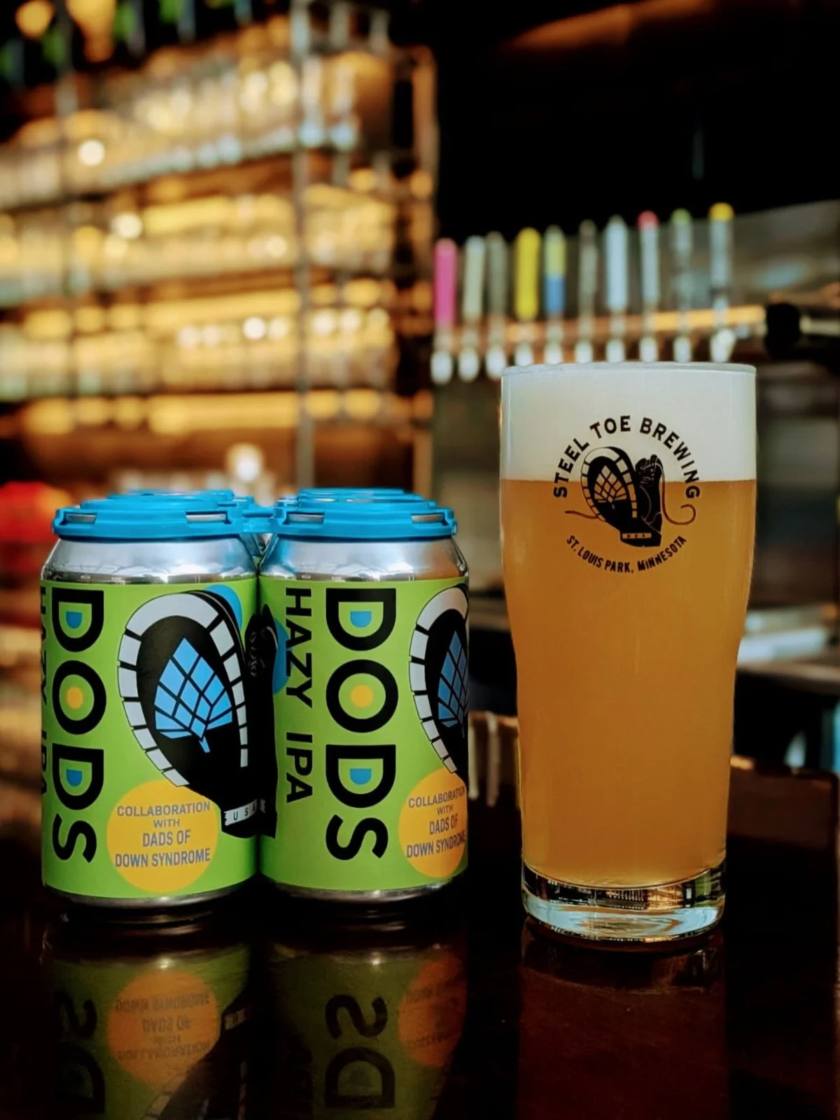 🍻🥾 DODS Hazy IPA Release Today! 🥾🍻

Brewed in collaboration with @dadsofdownsyndrome , this lower alcohol Hazy IPA has a hazy straw color with bright white foam. Big aromas of orange, pineapple, lemon, and tangerine leap from the glass. Smooth an
