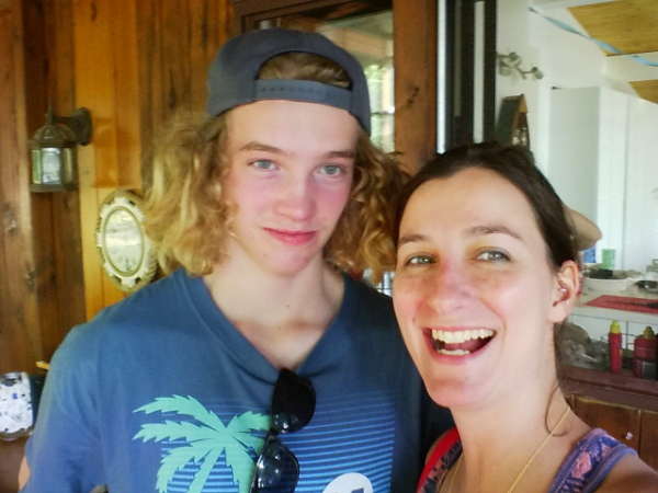 Me and my nephew, Ed the surfer boy!