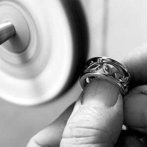Last touch of polishing.