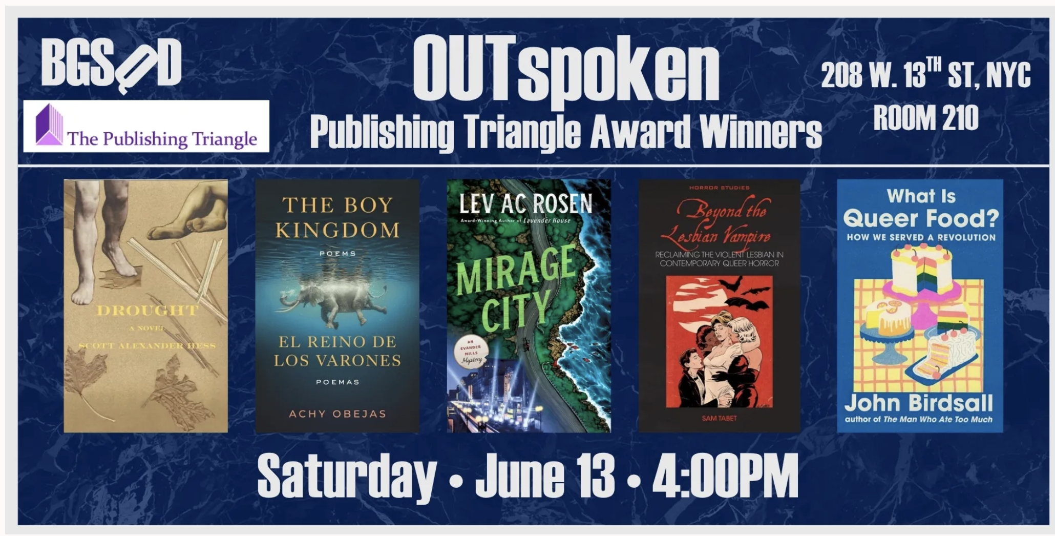 Scott Featured At OUTspoken Reading Series 