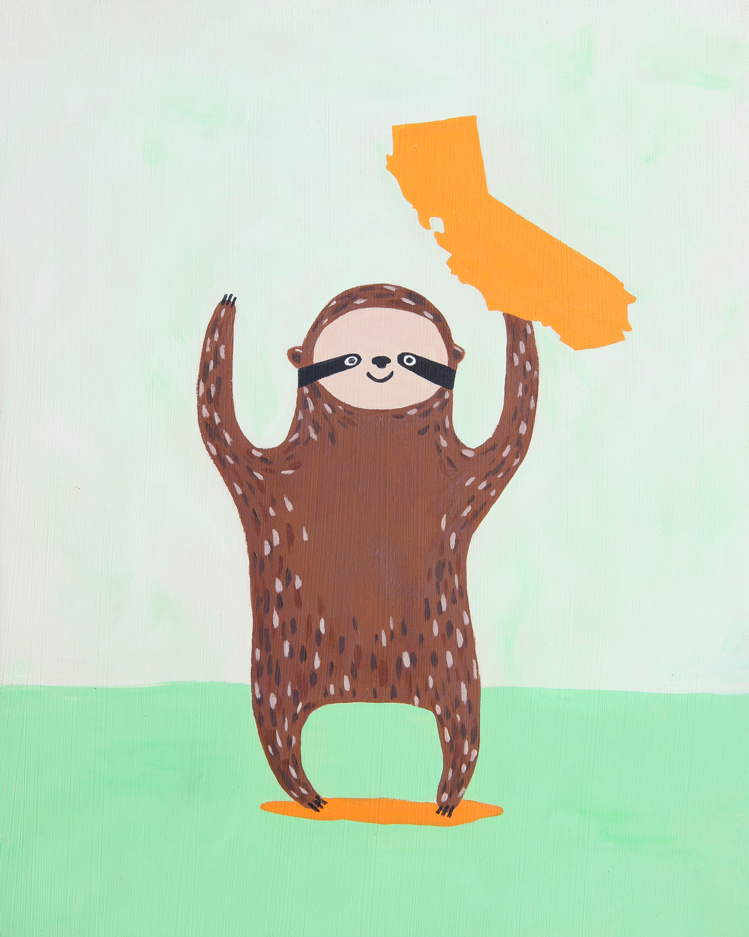 California Sloth 8x10 fine art print.jpg