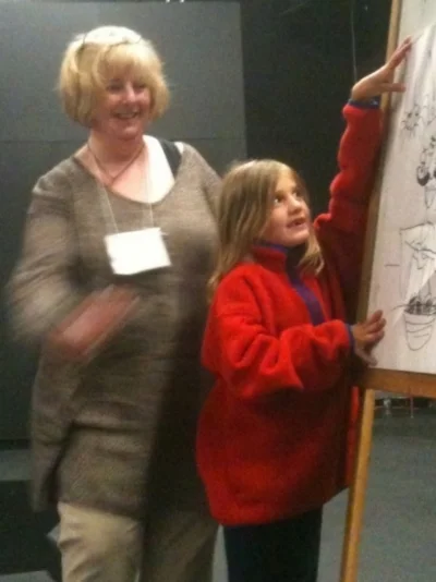 Drawing with a an enthusiastic young artist!