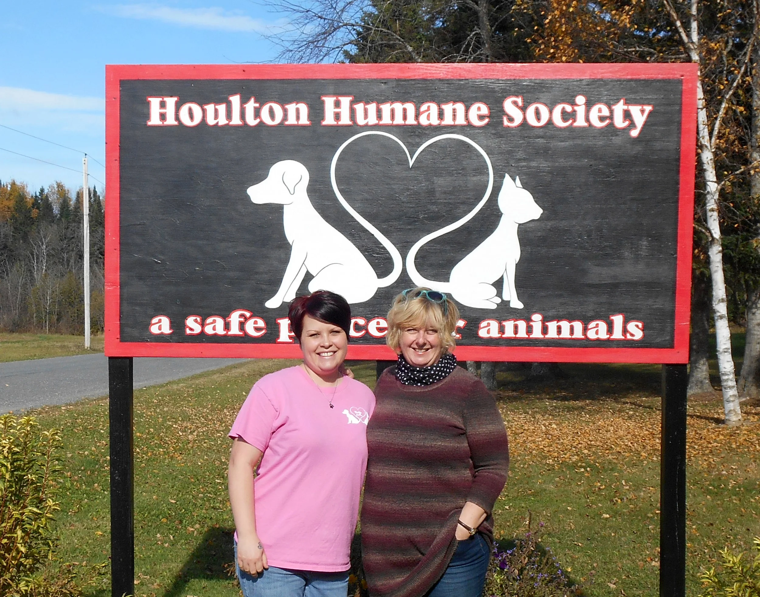With Heather Miller, director of Houlton Humane Society.
